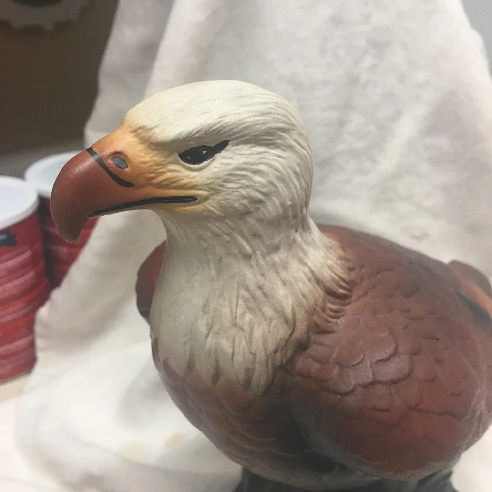 Beautiful American Bald Eagle Ceramic Statue 11